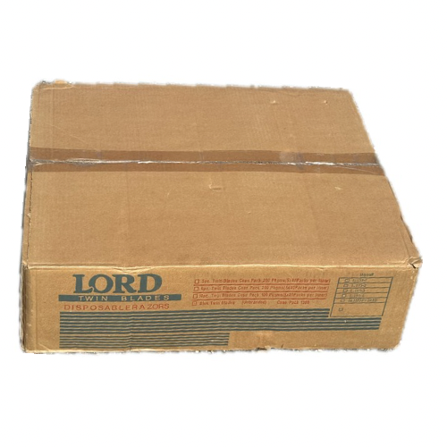1 Case - 200 x 5 - pc. Disposable Twin Blade Fixed Shaving Razors - Lord II