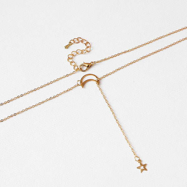 1 Dozen Gold Moon Necklace